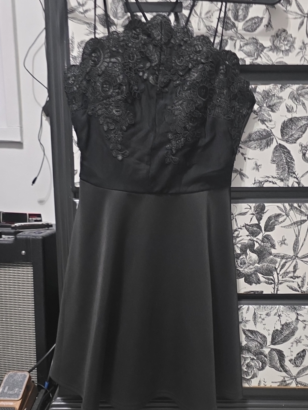 Missguided Black Lace Mini Dress